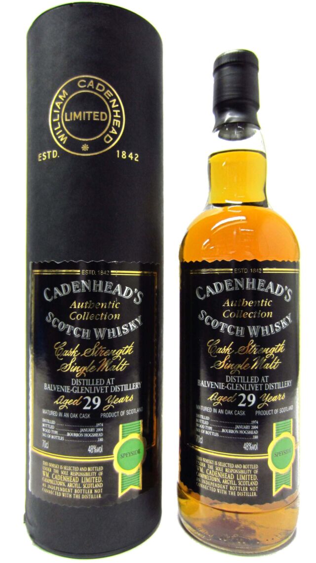 Balvenie – Cadenhead’s Authentic Collection Single Malt Scotch 1974 29 year old Whisky